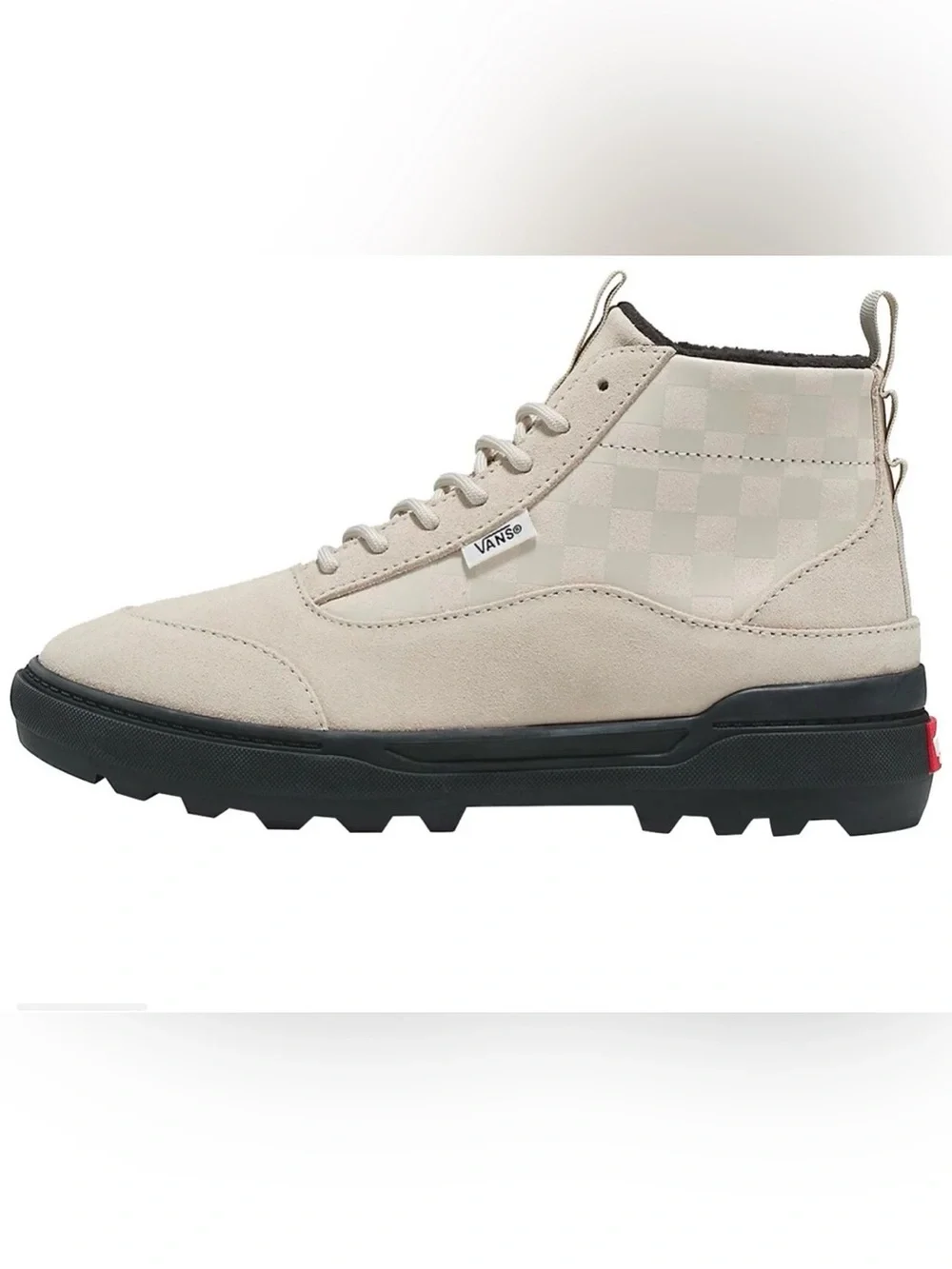 Vans Colfax MTE-1 Boot-Men’s Light Beige High-Top Checkerboard Sneakers